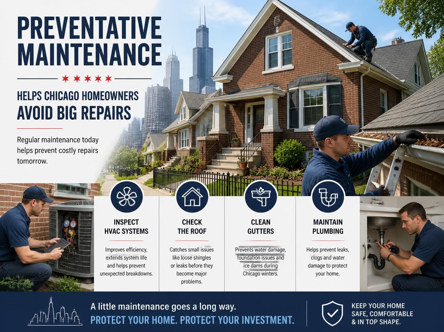 Chicago home repair resource image for The Chicago Homeowner's Seasonal Maintenance Checklist.