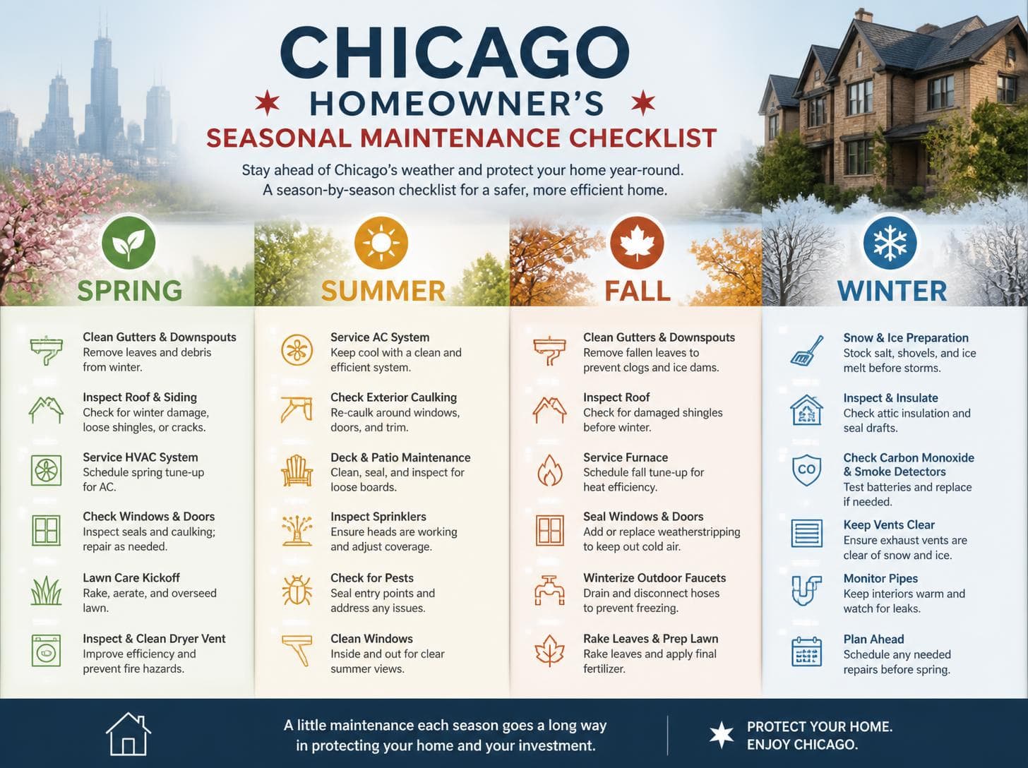 Chicago home repair resource image for Spring Exterior Maintenance for Cook County Homeowners.